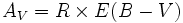 A_V = R \times E(B-V)